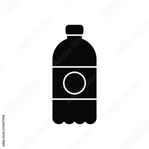 Black Solid Mineral Water vector icon