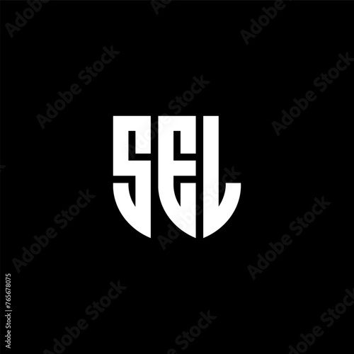 SEL letter logo design in illustration. Vector logo, calligraphy designs for logo, Poster, Invitation, etc.