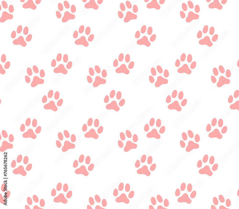 Dog footprints continuous picture background, dog footprints, cat, footprints, continuous picture, background, cute,