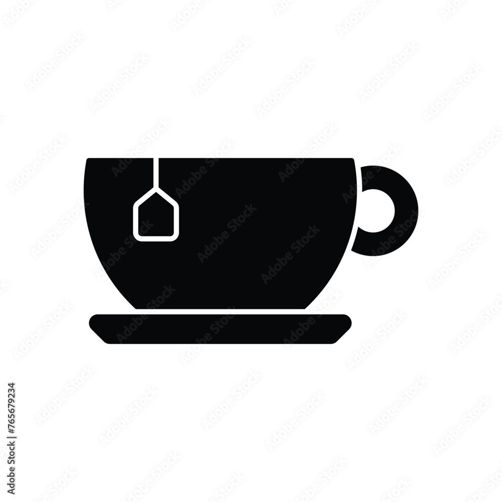 Black Solid Tea vector icon Black Solid Tea vector icon