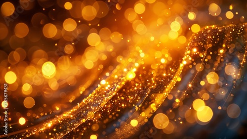 Golden filament twists radiating warmth in subdued light photo
