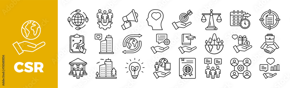 CSR Icon Set For Design Elements CSR Icon Set For Design Elements