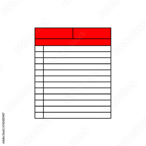 Vector table icon. Statistical sign table. Simple flat logo of empty table document