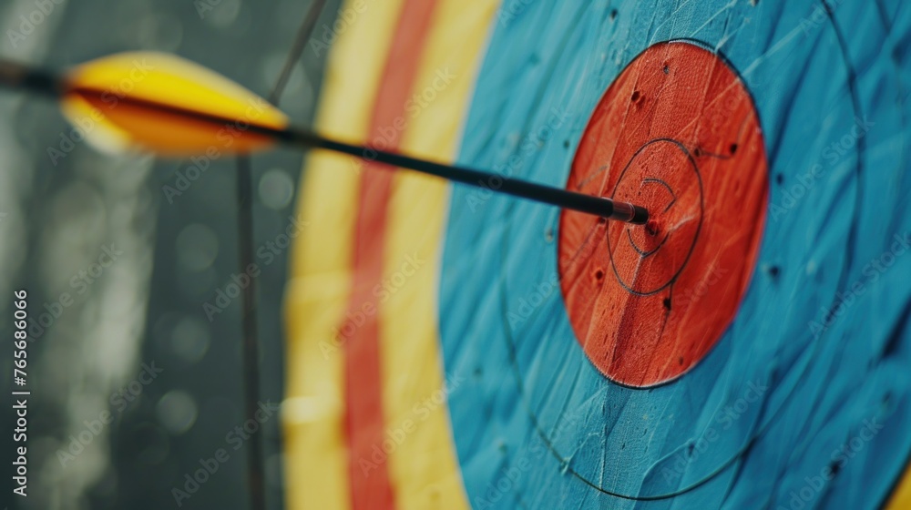 Archery target with arrows Archery target with arrows
