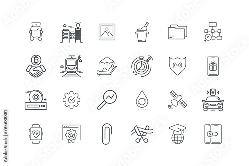 Cd player,Co-operate,Data map,Folder,Ice bucket,Image,Intelligent urbanism,Medical support,Money transfer,Online graduate,Opening,Paperclip,Quality page,Remote vehicle,set icons, vector illustration