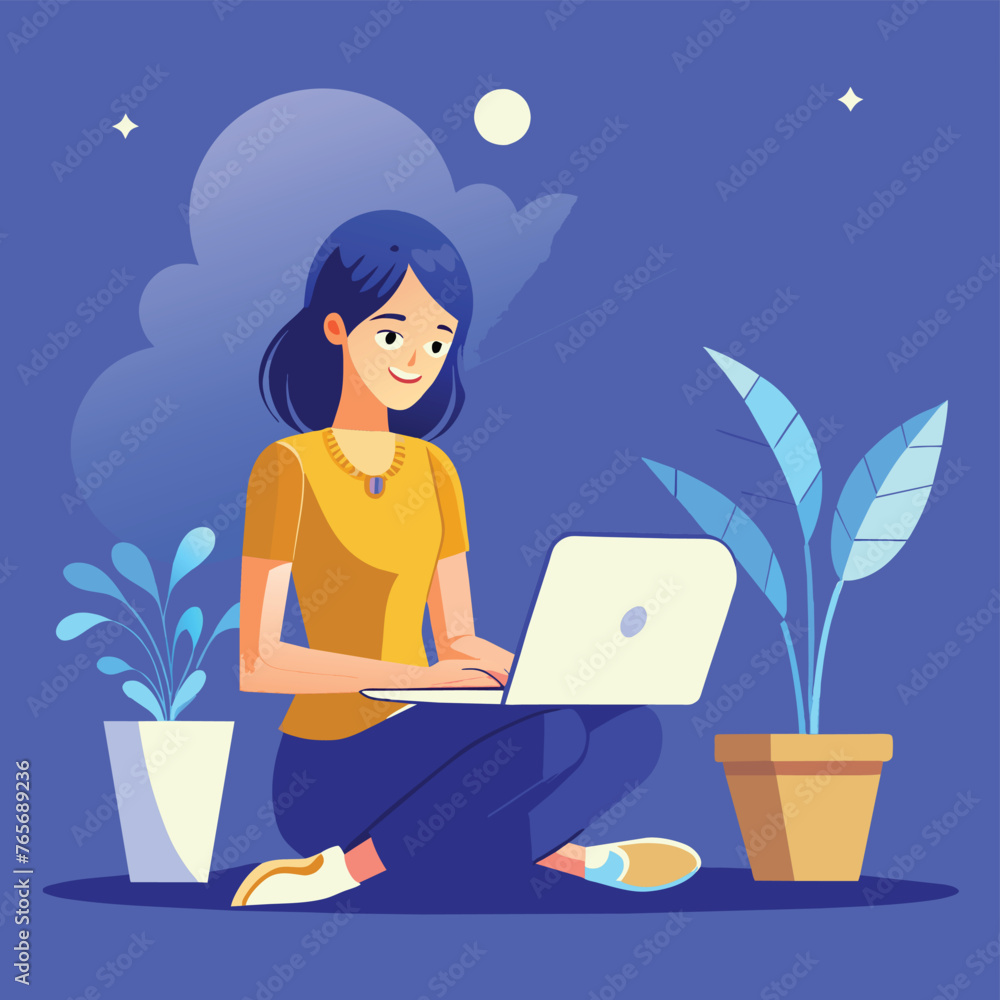 Women working at desk - A women working at desk in the modern environment. Flat design vector illustration with beautiful background
Women working at desk - A women working at desk in the modern environment. Flat design vector illustration with beautiful background
