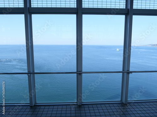 明石海峡大橋の遊歩道からの眺め
