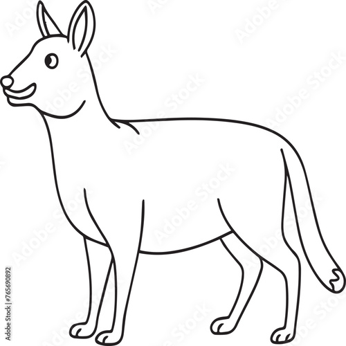 Domestic animals coloring pages. Domestic animals outline vector © maksud