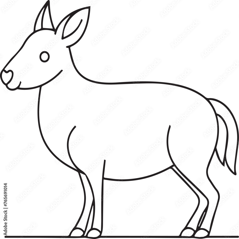 Obraz premium Domestic animals coloring pages. Domestic animals outline vector
