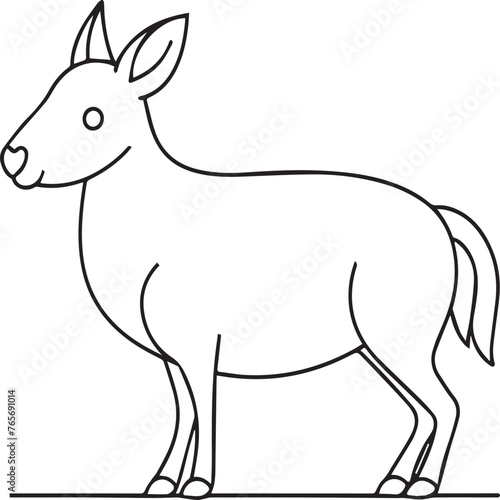 Domestic animals coloring pages. Domestic animals outline vector