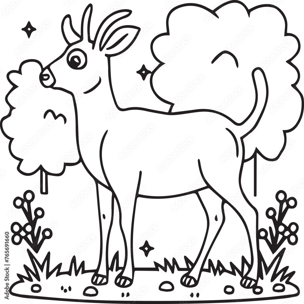 Obraz premium Domestic animals coloring pages. Domestic animals outline vector