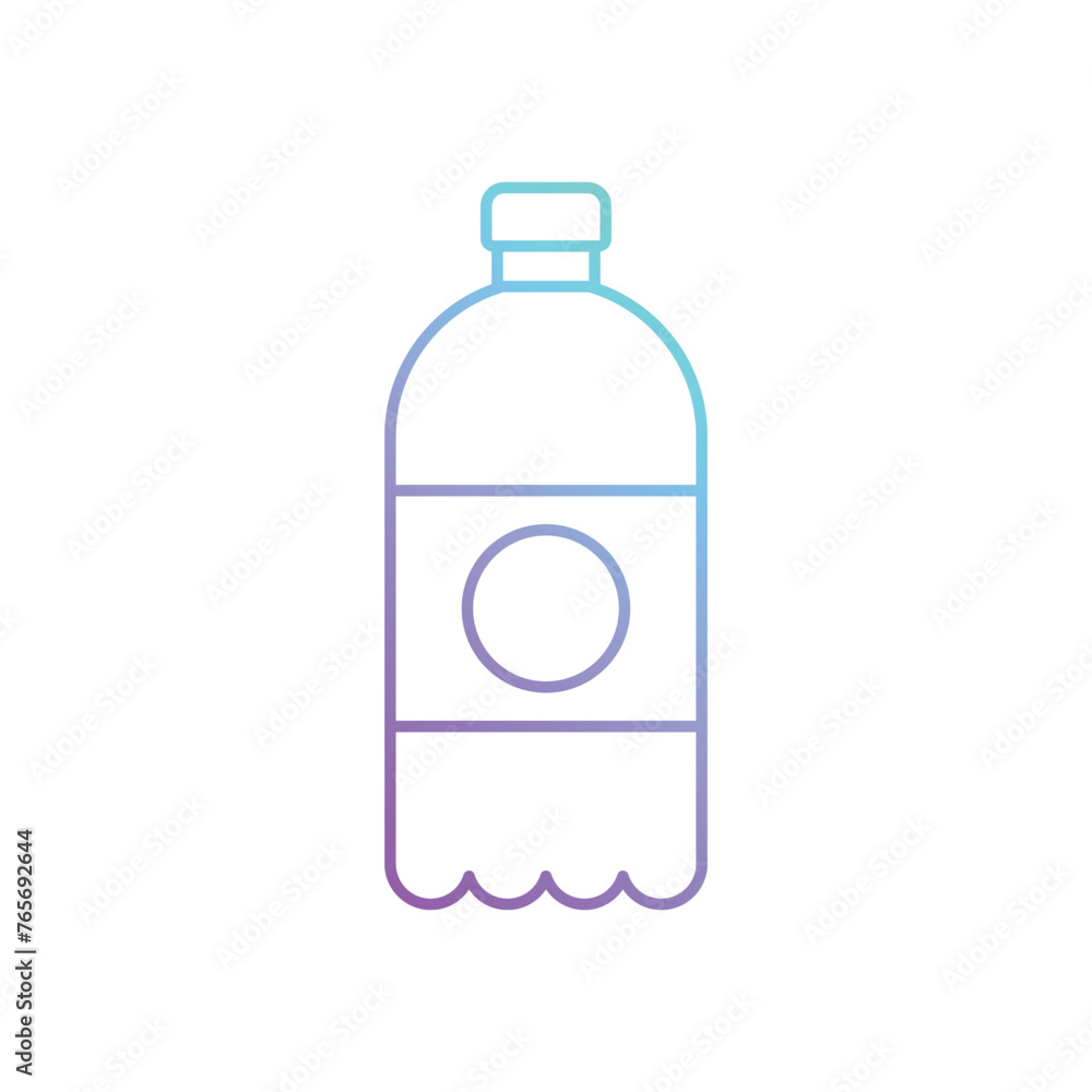 Gradient Line Mineral Water vector icon Gradient Line Mineral Water vector icon