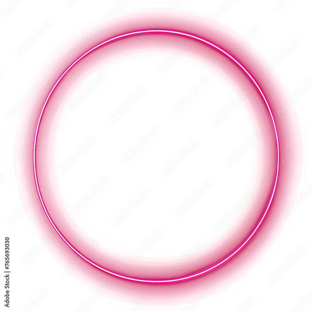Neon ring on transparent background Neon ring on transparent background