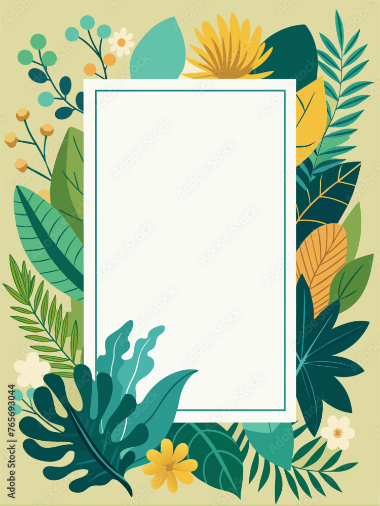 Botany in detail: vector frames with ornaments
