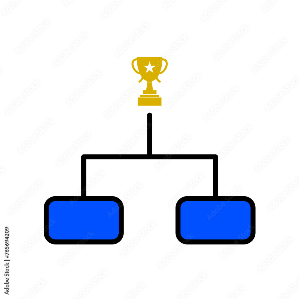 Semi-final tournament match chart vector Semi-final tournament match chart vector