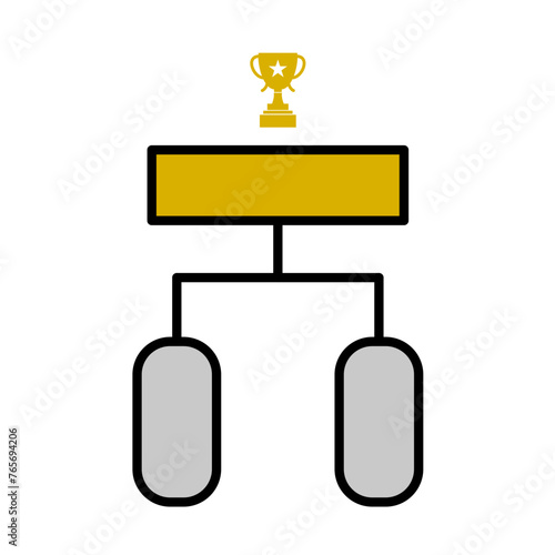 Semi-final tournament match chart vector