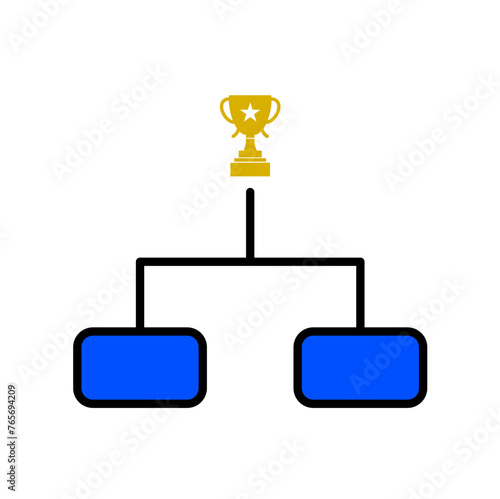 Semi-final tournament match chart vector