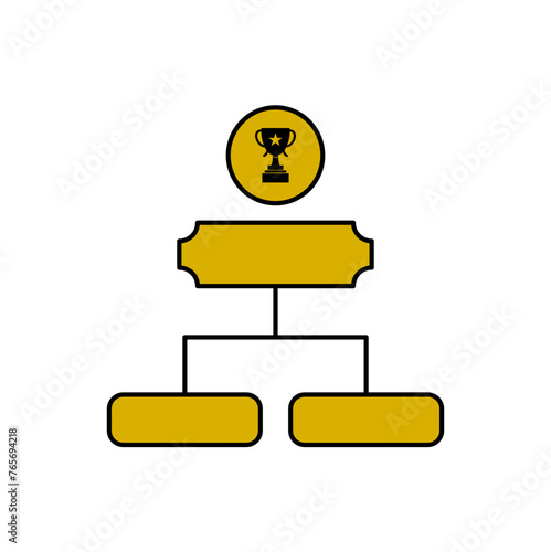 Semi-final tournament match chart vector