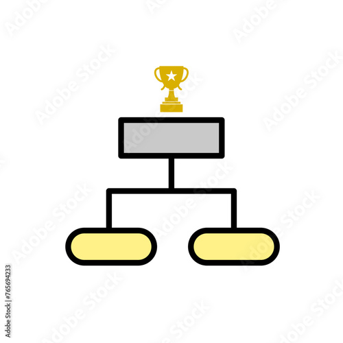 Semi-final tournament match chart vector