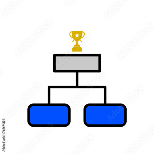 Semi-final tournament match chart vector