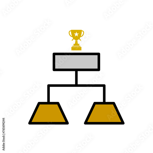 Semi-final tournament match chart vector