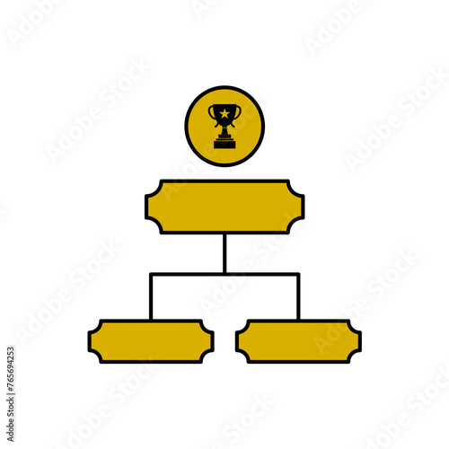 Semi-final tournament match chart vector