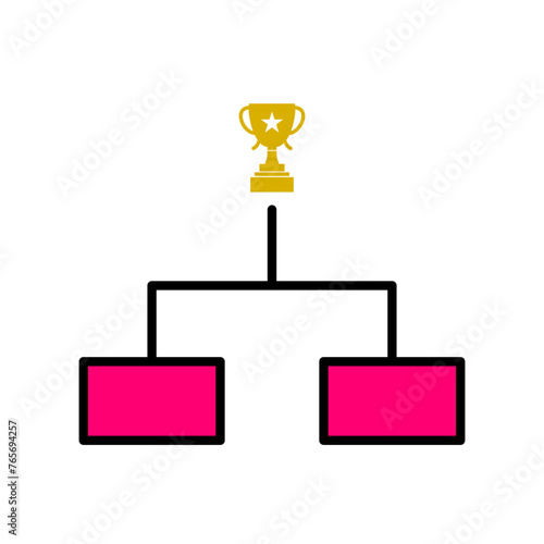 Semi-final tournament match chart vector