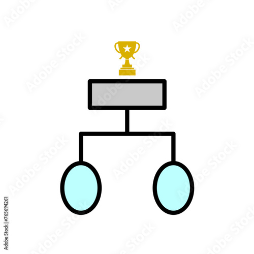 Semi-final tournament match chart vector