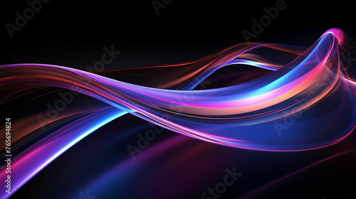 Modern wave neon light abstract background