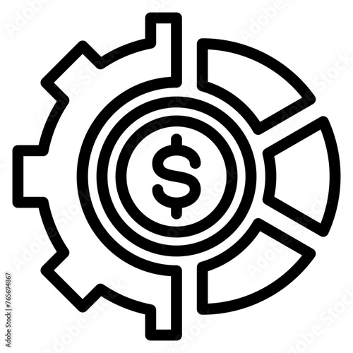 Asset Allocation Outline Icon