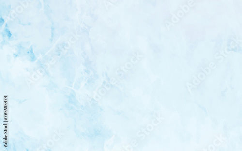Gentle Blue Marble Texture with White Streaks, Abstract Background.