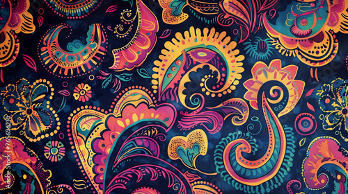 Colorful Paisley Pattern