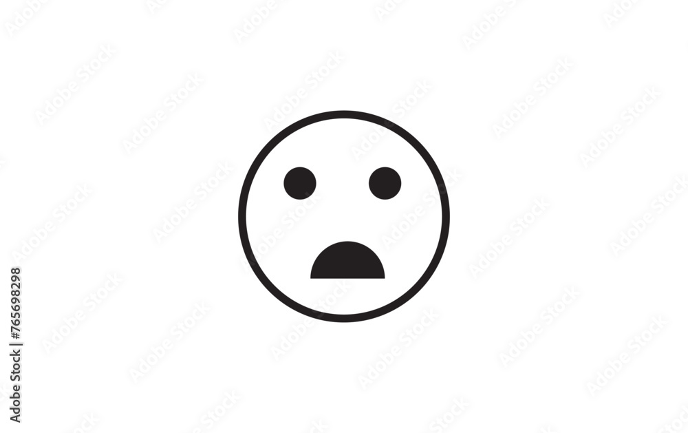 Obraz premium Dead emoticon outline icon. linear style sign for mobile concept and web design. Sad smiley face emoji simple line vector icon. Symbol, logo illustration. Pixel perfect vector graphics