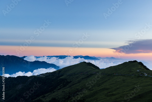 Fototapeta Naklejka Na Ścianę i Meble -  Beautiful scenery over the mountain in Taiwan