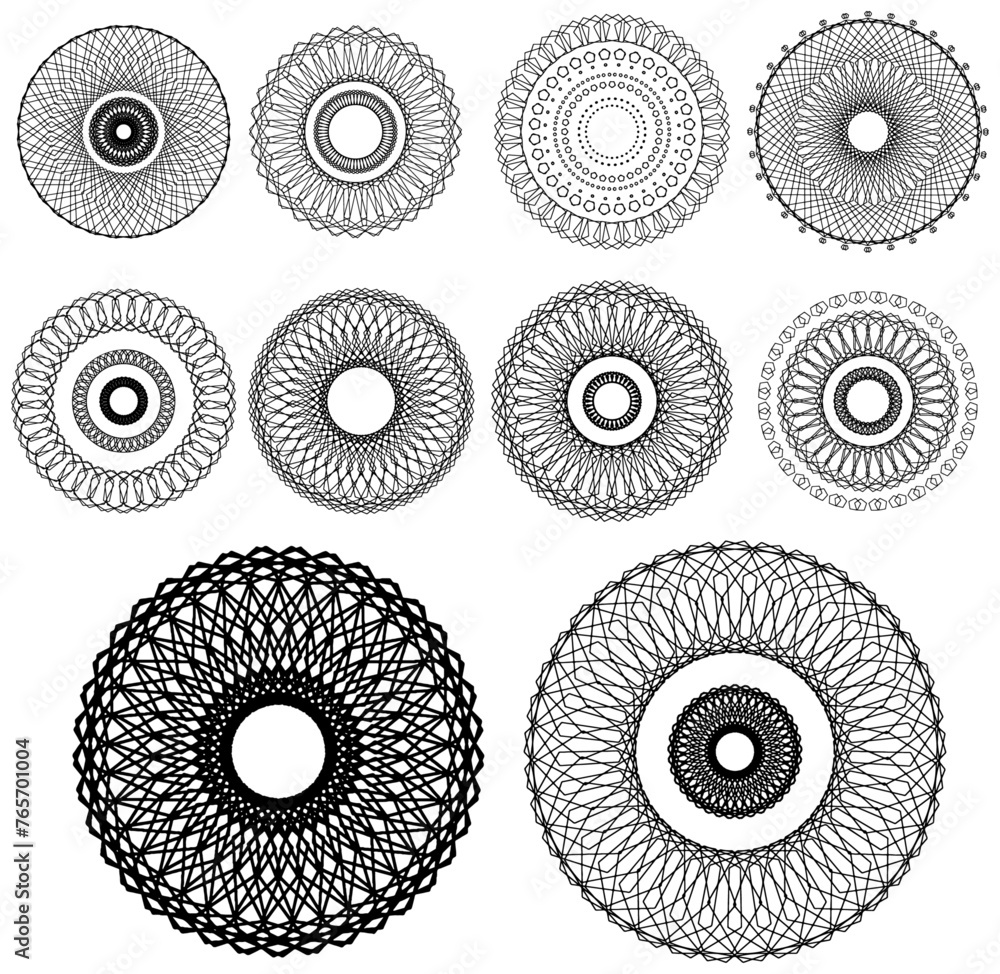 Set Of Decorations as Elements Or Floral Pattern Set Of Decorations as Elements Or Floral Pattern