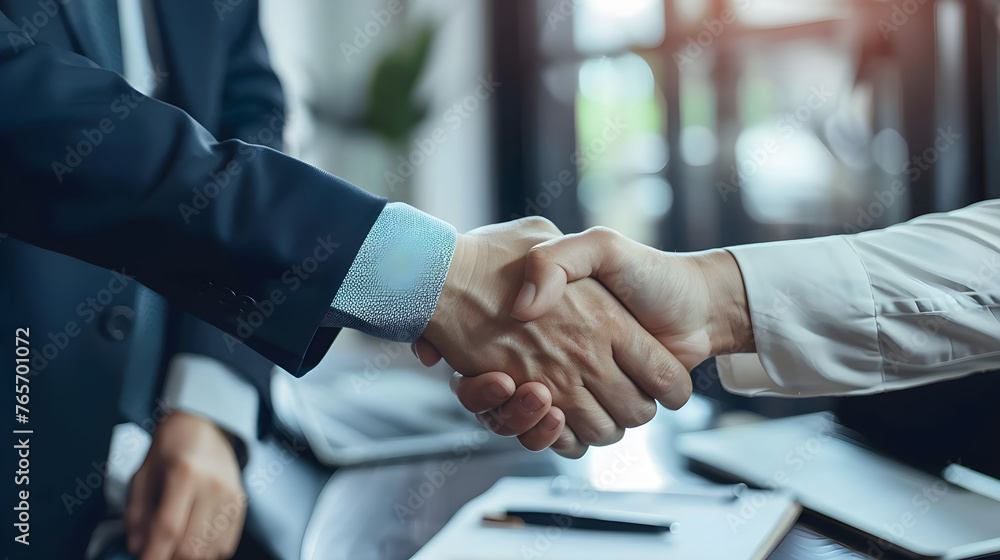 Talk with loan specialist shaking hands background. Handshake between two business people. Talk with loan specialist shaking hands background. Handshake between two business people.