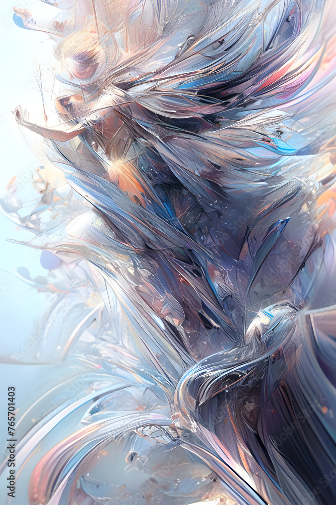 Obraz premium Abstract patterns and wave flows with soft pastel colors
