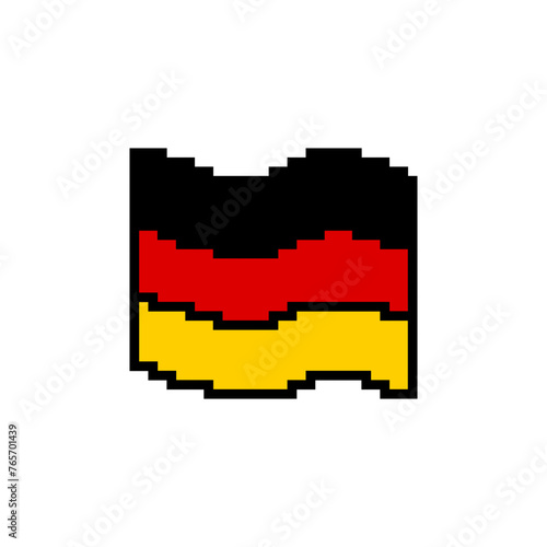Pixel Art Germany Flag