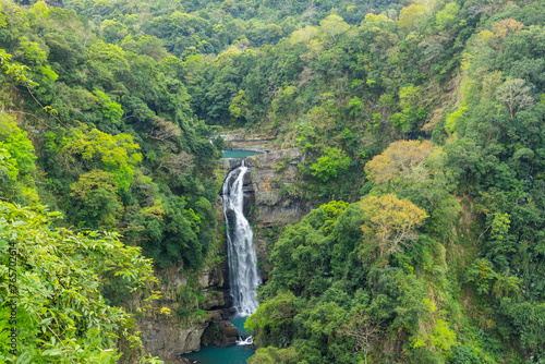 Waterfall in Xiao Wulai Skywalk in Taoyuan Tourism of Taiwan