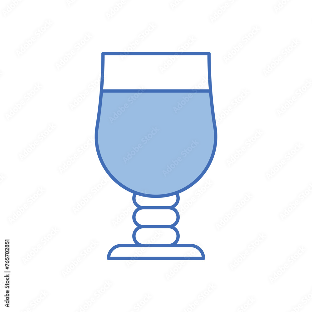Blue Line Irish Coffee vector icon