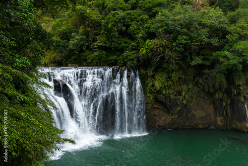 Beautiful Shifen Waterfall in Taiwan © leungchopan