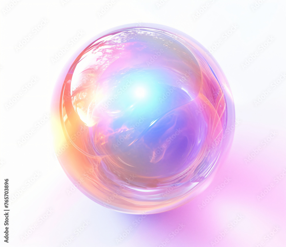a brightly colored bubble ball on a white background a brightly colored bubble ball on a white background