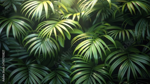 Green Leaves Adorning Wall