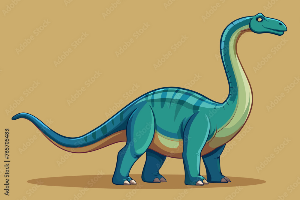 Fototapeta premium brontosaurus is formidable and elegant full body