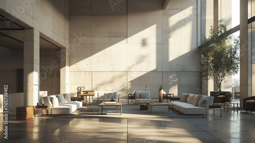 Clean and Contemporary Interior Space © Nijam