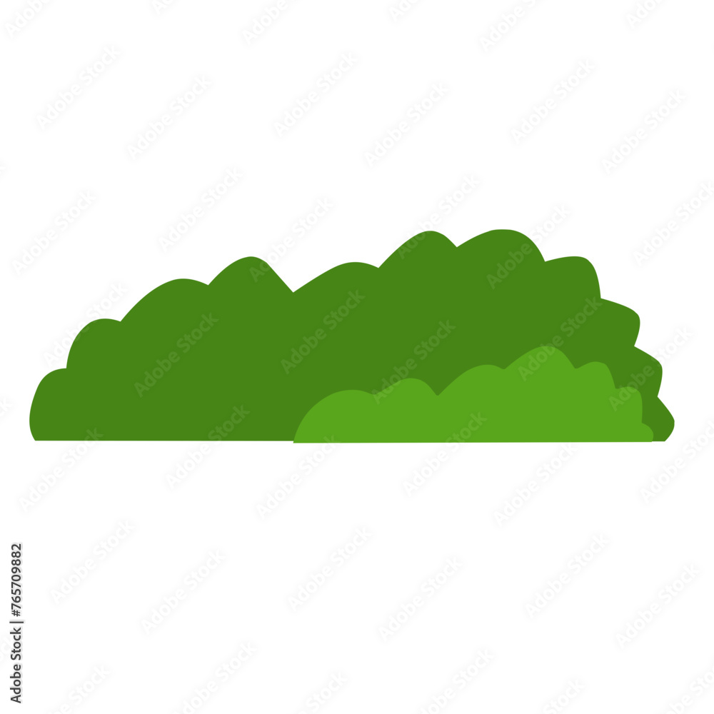 Fototapeta premium Collection of cartoon bushes,green color.Set of isolated vector illustration design elements