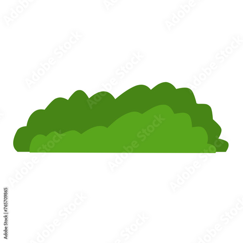 Collection of cartoon bushes,green color.Set of isolated vector illustration design elements