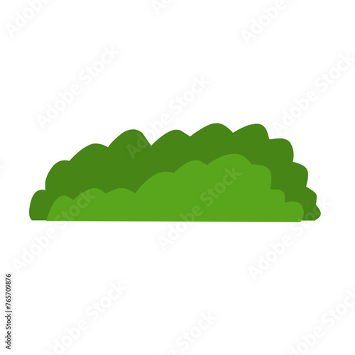 Collection of cartoon bushes,green color.Set of isolated vector illustration design elements