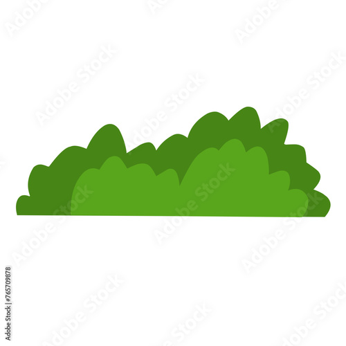 Collection of cartoon bushes,green color.Set of isolated vector illustration design elements