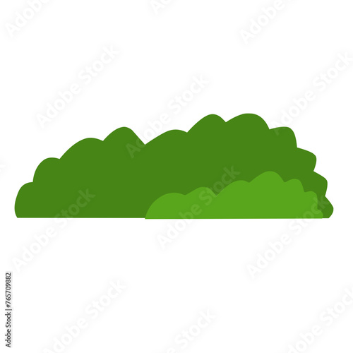 Collection of cartoon bushes,green color.Set of isolated vector illustration design elements